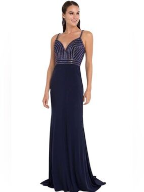 Navy Evening Gown size 2X